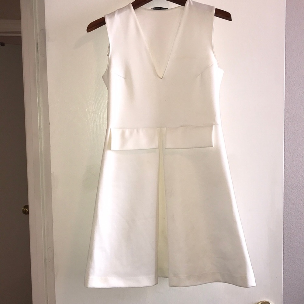 White professional dress from Zara
